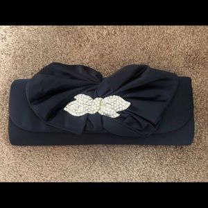 Navy blue clutch purse